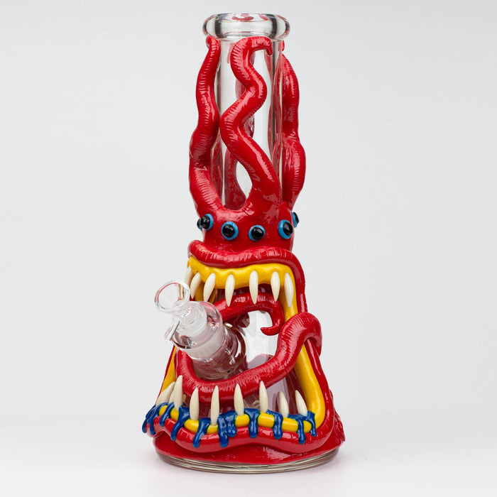 12.5"  Resin 3D artwork 7mm glass beaker water bong [TS102] | Jupiter Grass