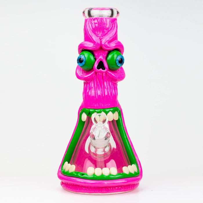 12.5"  Resin 3D artwork 7mm glass beaker water bong [TS103] | Jupiter Grass