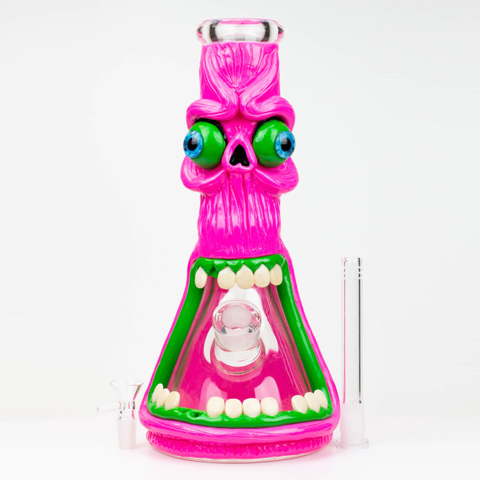 12.5"  Resin 3D artwork 7mm glass beaker water bong [TS103] | Jupiter Grass