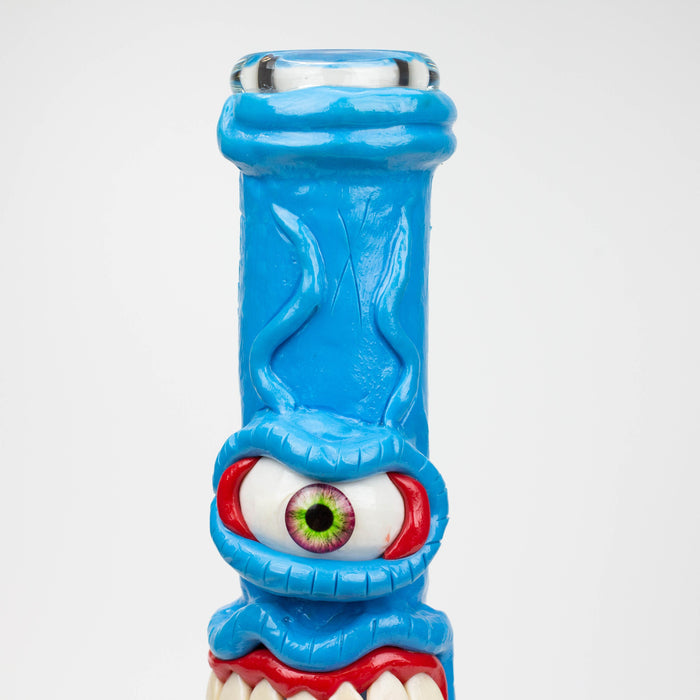 12.5"  Resin 3D artwork 7mm glass beaker water bong [TS104] | Jupiter Grass
