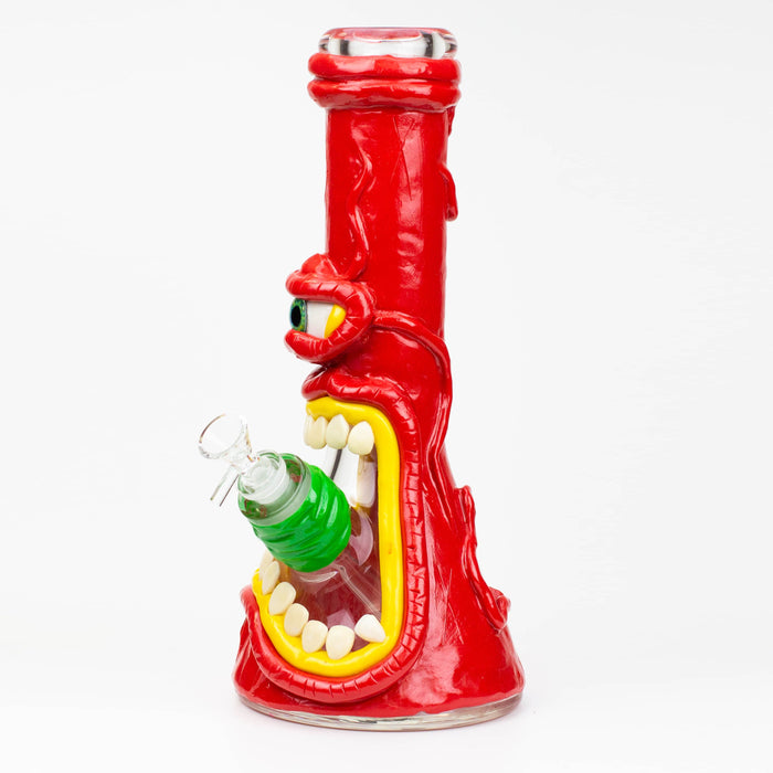 12.5"  Resin 3D artwork 7mm glass beaker water bong [TS104] | Jupiter Grass