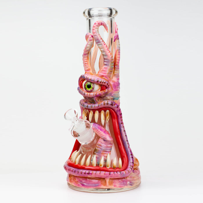 12.5"  Resin 3D artwork 7mm glass beaker water bong [TS105] | Jupiter Grass