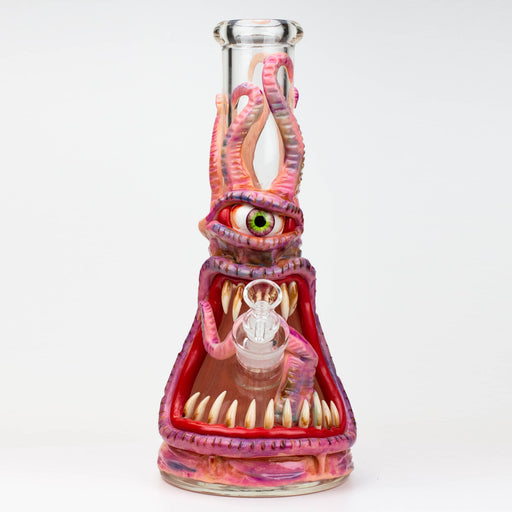 12.5"  Resin 3D artwork 7mm glass beaker water bong [TS105] | Jupiter Grass