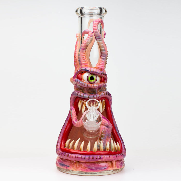 12.5"  Resin 3D artwork 7mm glass beaker water bong [TS105] | Jupiter Grass