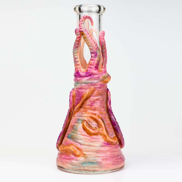 12.5"  Resin 3D artwork 7mm glass beaker water bong [TS105] | Jupiter Grass