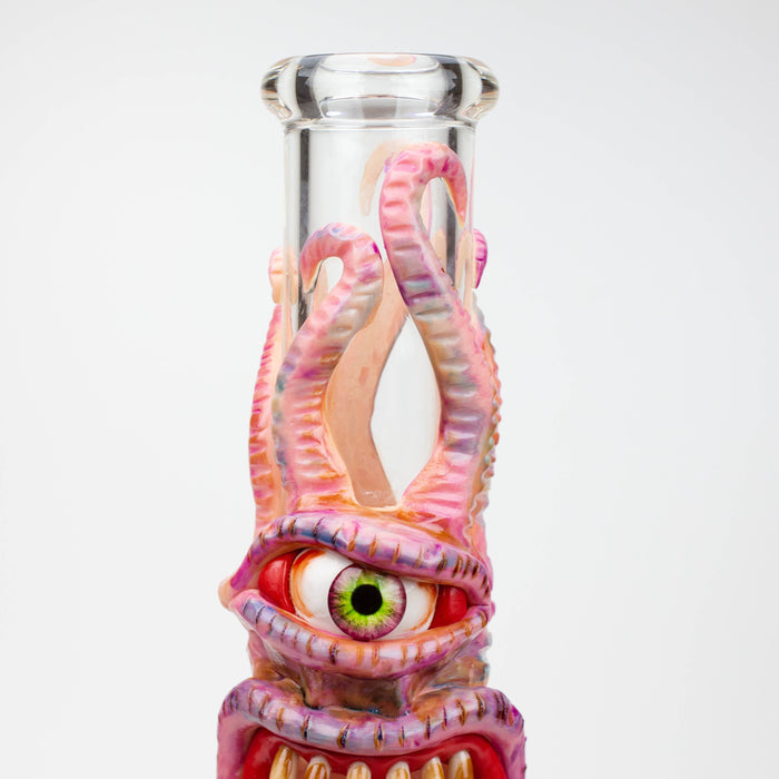 12.5"  Resin 3D artwork 7mm glass beaker water bong [TS105] | Jupiter Grass
