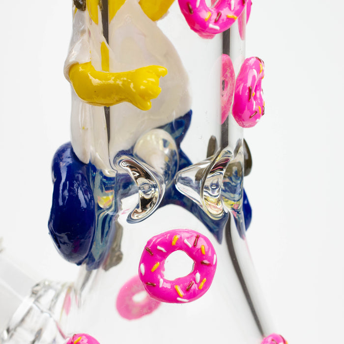 12.5"  Resin 3D artwork 7mm glass beaker water bong [TS107] | Jupiter Grass