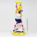 12.5"  Resin 3D artwork 7mm glass beaker water bong [TS107] | Jupiter Grass