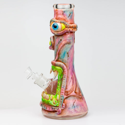 12.5"  Resin 3D artwork 7mm glass beaker water bong [SP2072] | Jupiter Grass