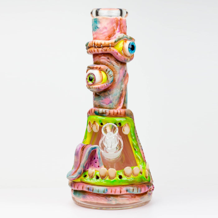 12.5"  Resin 3D artwork 7mm glass beaker water bong [SP2072] | Jupiter Grass