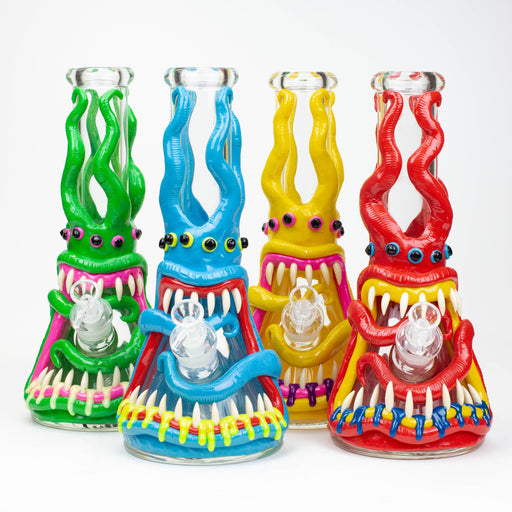 12.5"  Resin 3D artwork 7mm glass beaker water bong [TS102] | Jupiter Grass