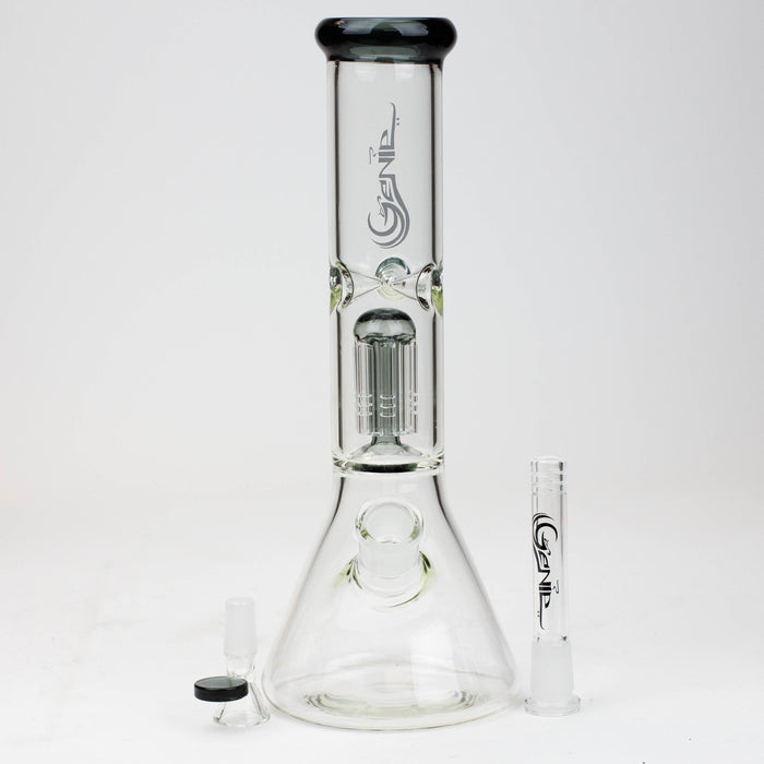 12" Genie-Tree arms color accented glass water bong | Jupiter Grass