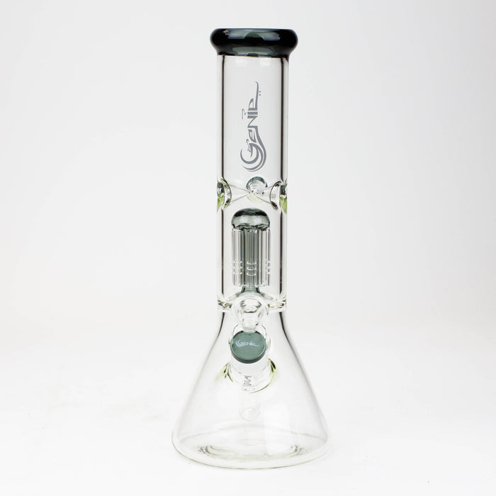 12" Genie-Tree arms color accented glass water bong | Jupiter Grass