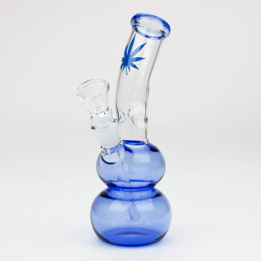 7" color  double ball glass water bong | Jupiter Grass