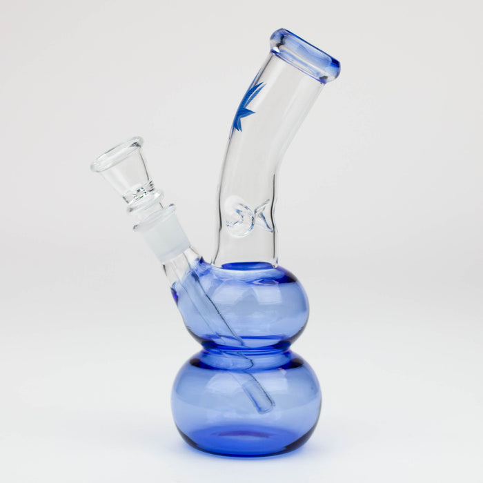 7" color  double ball glass water bong | Jupiter Grass