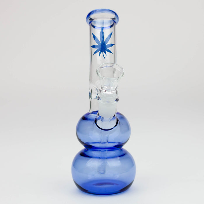 7" color  double ball glass water bong | Jupiter Grass