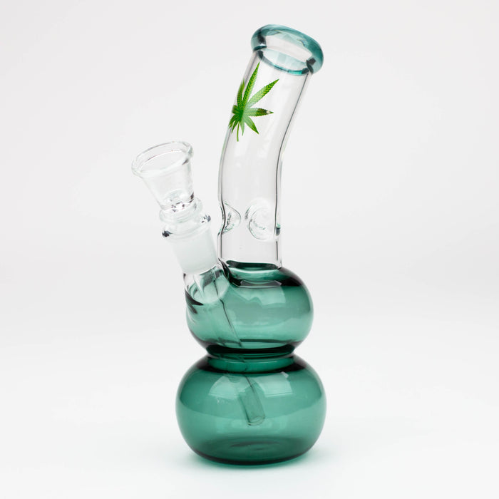 7" color  double ball glass water bong | Jupiter Grass