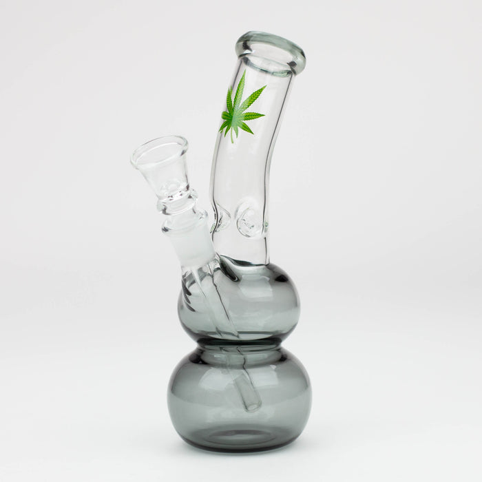 7" color  double ball glass water bong | Jupiter Grass