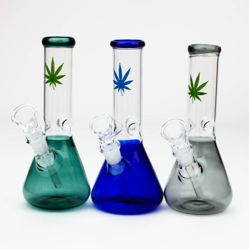 7" color glass water beaker bong | Jupiter Grass