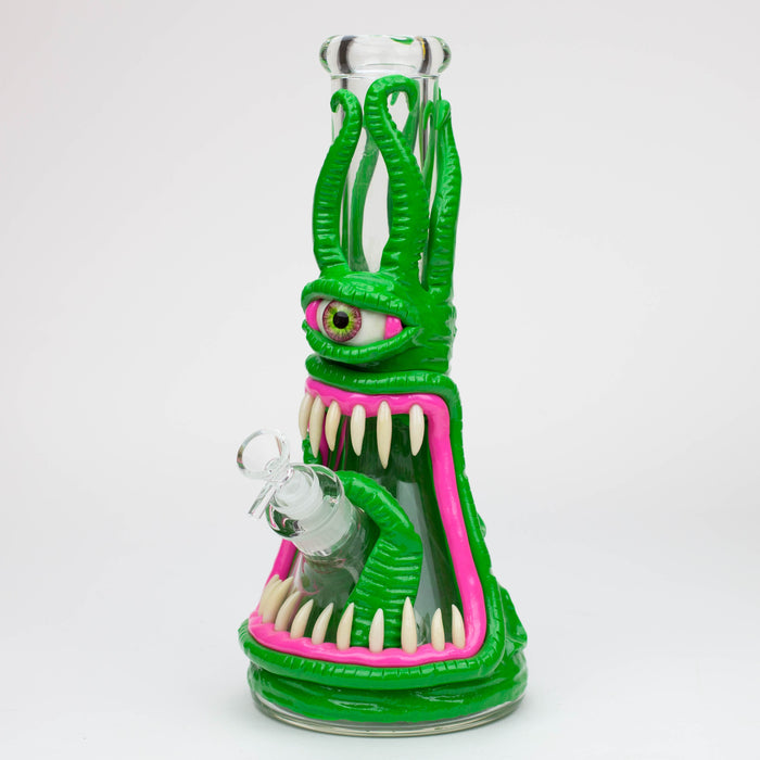 12.5"  Resin 3D artwork 7mm glass beaker water bong [TS112] | Jupiter Grass
