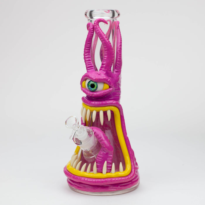 12.5"  Resin 3D artwork 7mm glass beaker water bong [TS112] | Jupiter Grass