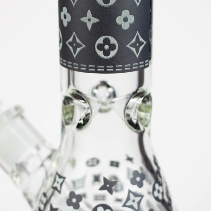 18" LV Glow in the dark 7 mm glass water bong | Jupiter Grass