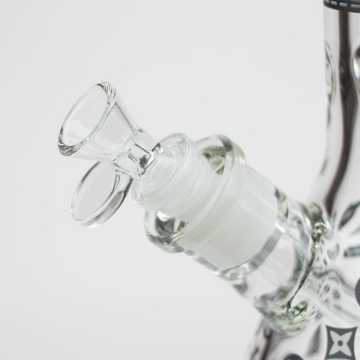 18" LV Glow in the dark 7 mm glass water bong | Jupiter Grass