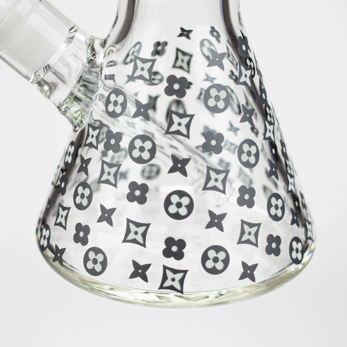 18" LV Glow in the dark 7 mm glass water bong | Jupiter Grass