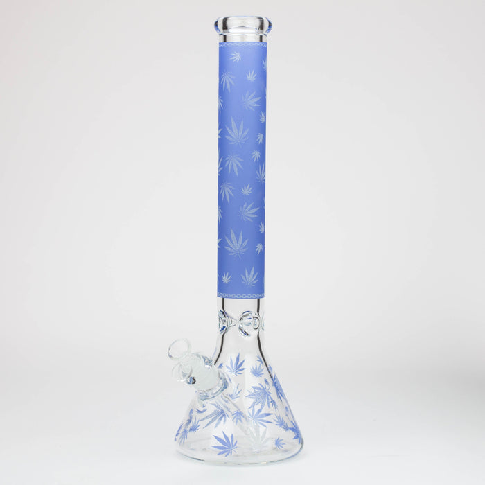 18" Leaf Glow in the dark 7 mm glass water bong | Jupiter Grass