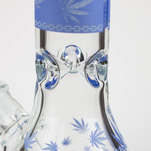 18" Leaf Glow in the dark 7 mm glass water bong | Jupiter Grass