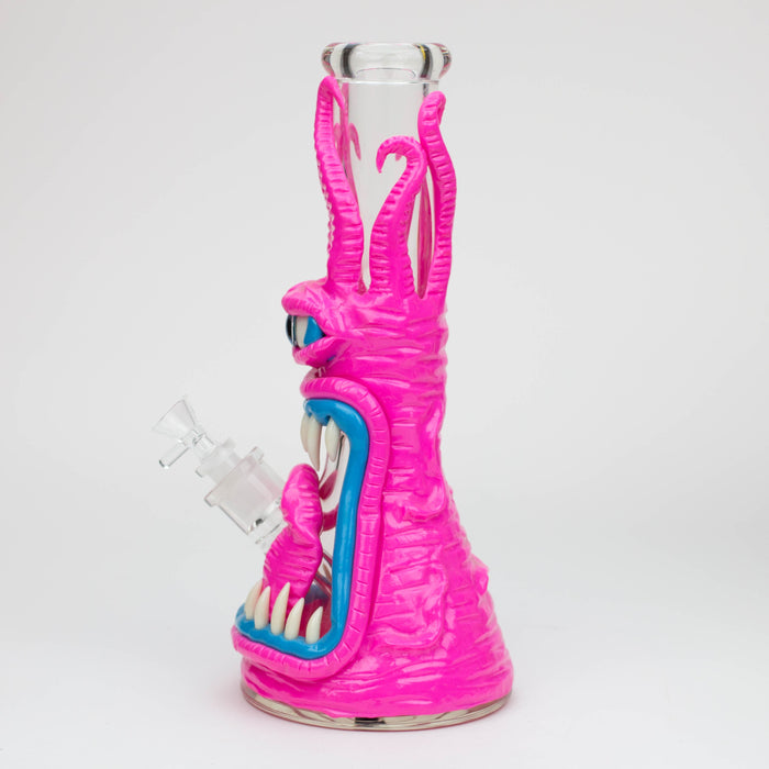 12.5"  Resin 3D artwork 7mm glass beaker water bong [TS112] | Jupiter Grass