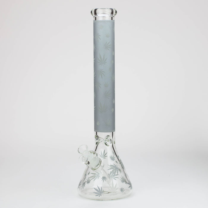 18" Leaf Glow in the dark 7 mm glass water bong | Jupiter Grass
