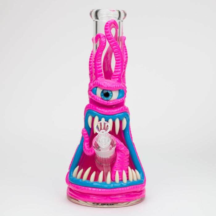 12.5"  Resin 3D artwork 7mm glass beaker water bong [TS112] | Jupiter Grass