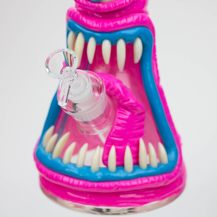 12.5"  Resin 3D artwork 7mm glass beaker water bong [TS112] | Jupiter Grass