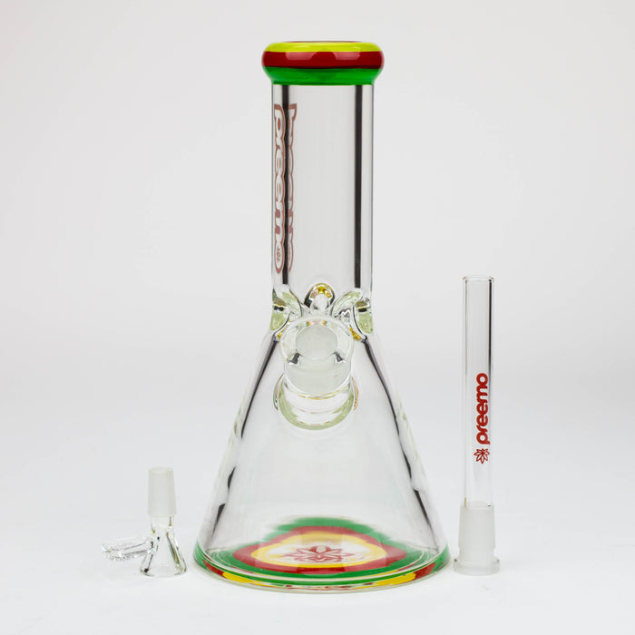 preemo - 10.5 inch Triple Band Beaker [P022] | Jupiter Grass