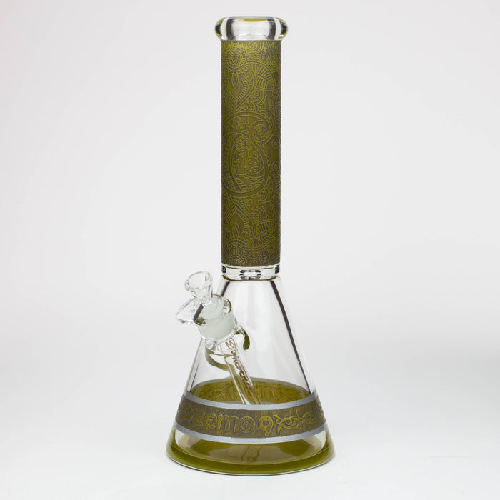 preemo - 15 inch 9mm Painted Sandblast Beaker [P057] | Jupiter Grass