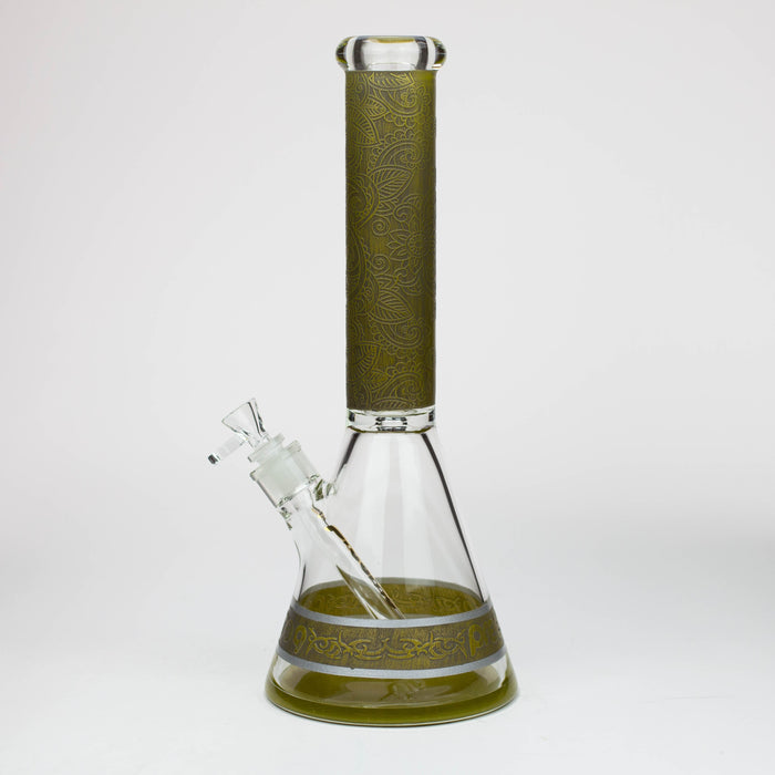 preemo - 15 inch 9mm Painted Sandblast Beaker [P057] | Jupiter Grass