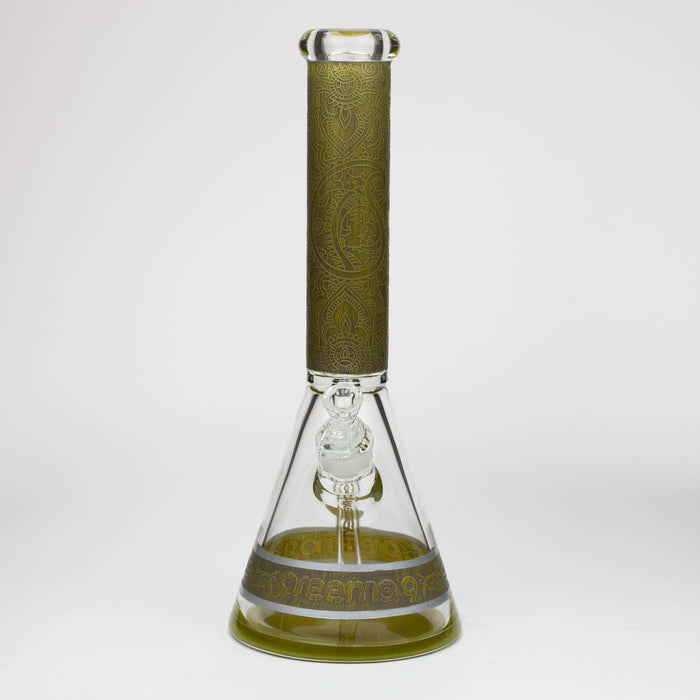 preemo - 15 inch 9mm Painted Sandblast Beaker [P057] | Jupiter Grass