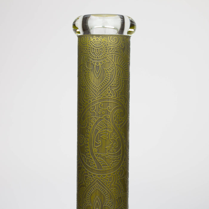 preemo - 15 inch 9mm Painted Sandblast Beaker [P057] | Jupiter Grass