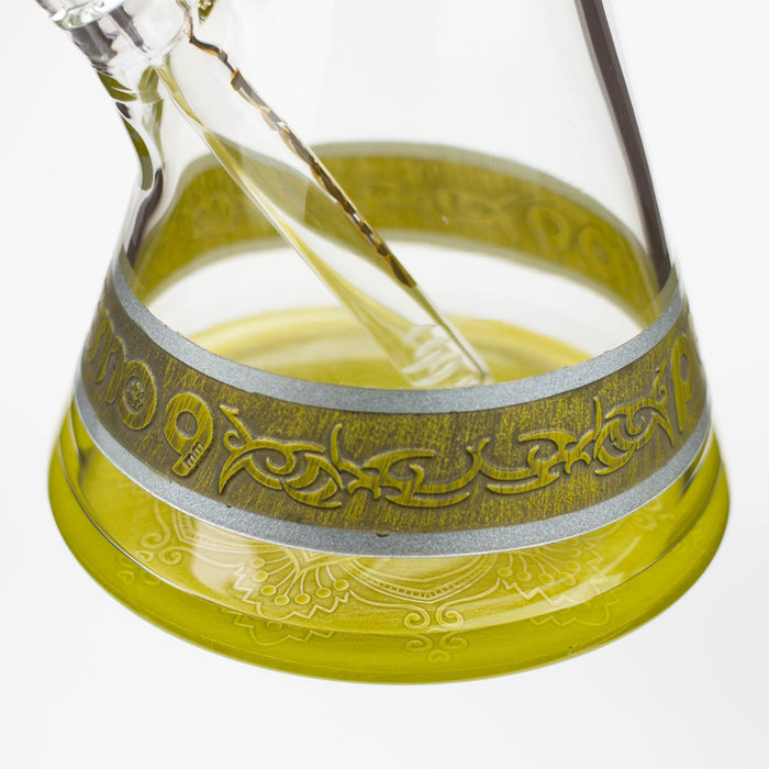 preemo - 15 inch 9mm Painted Sandblast Beaker [P057] | Jupiter Grass