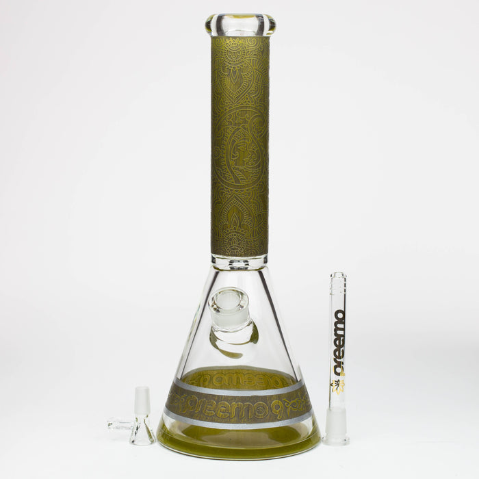 preemo - 15 inch 9mm Painted Sandblast Beaker [P057] | Jupiter Grass