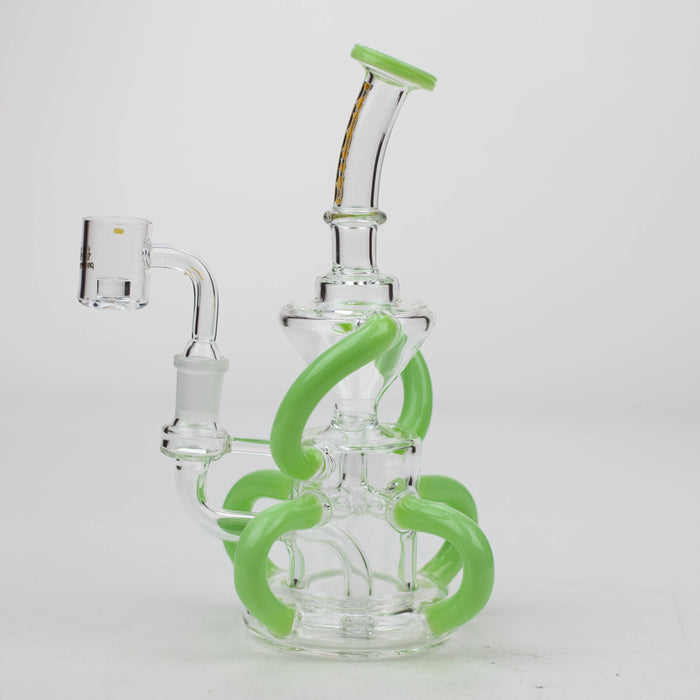 preemo - 8 inch 6-Arm Recycler Rig [P032] | Jupiter Grass