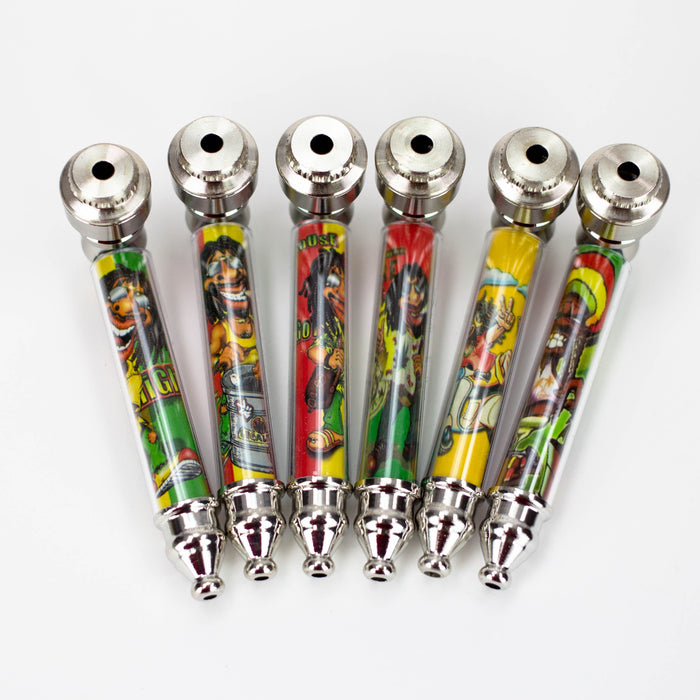 3" Rasta man Metal Pipe with screen display box ( 255F ) | Jupiter Grass