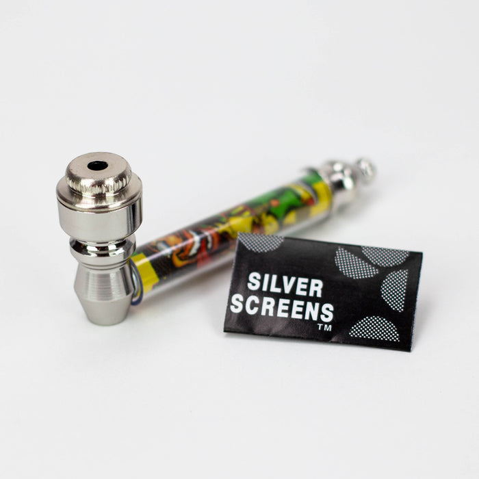 3" Rasta man Metal Pipe with screen display box ( 255F ) | Jupiter Grass