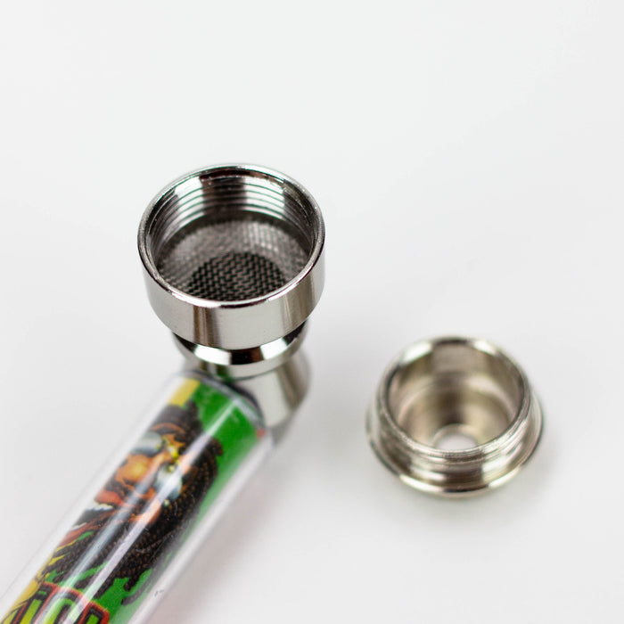 3" Rasta man Metal Pipe with screen display box ( 255F ) | Jupiter Grass