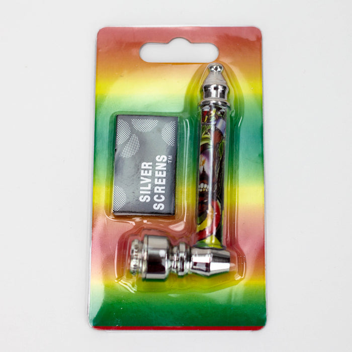 3" Rasta man Metal Pipe with screen display box ( 255F ) | Jupiter Grass