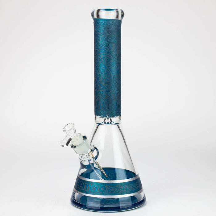 preemo - 15 inch 9mm Painted Sandblast Beaker [P057] | Jupiter Grass