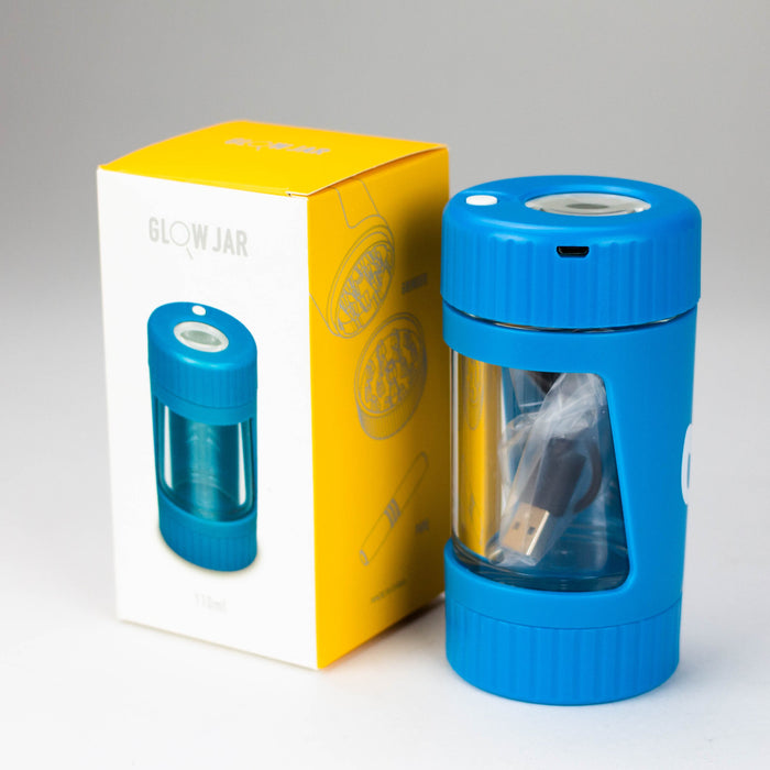 4-in-1 LED Magnify Jar with a grinder and one hitter | Jupiter Grass