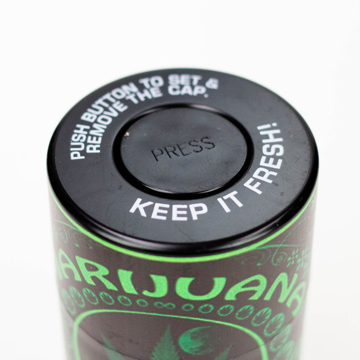 ZAir tight Stash Jars with Green Leaf Designs Box of 6 | Jupiter Grass