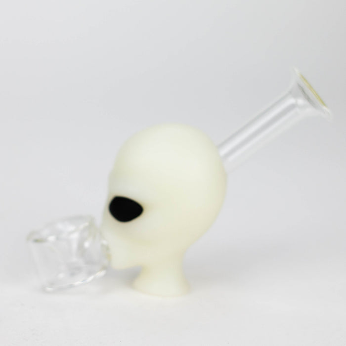 4" Alien hand pipe glow in the dark [YS-096] | Jupiter Grass